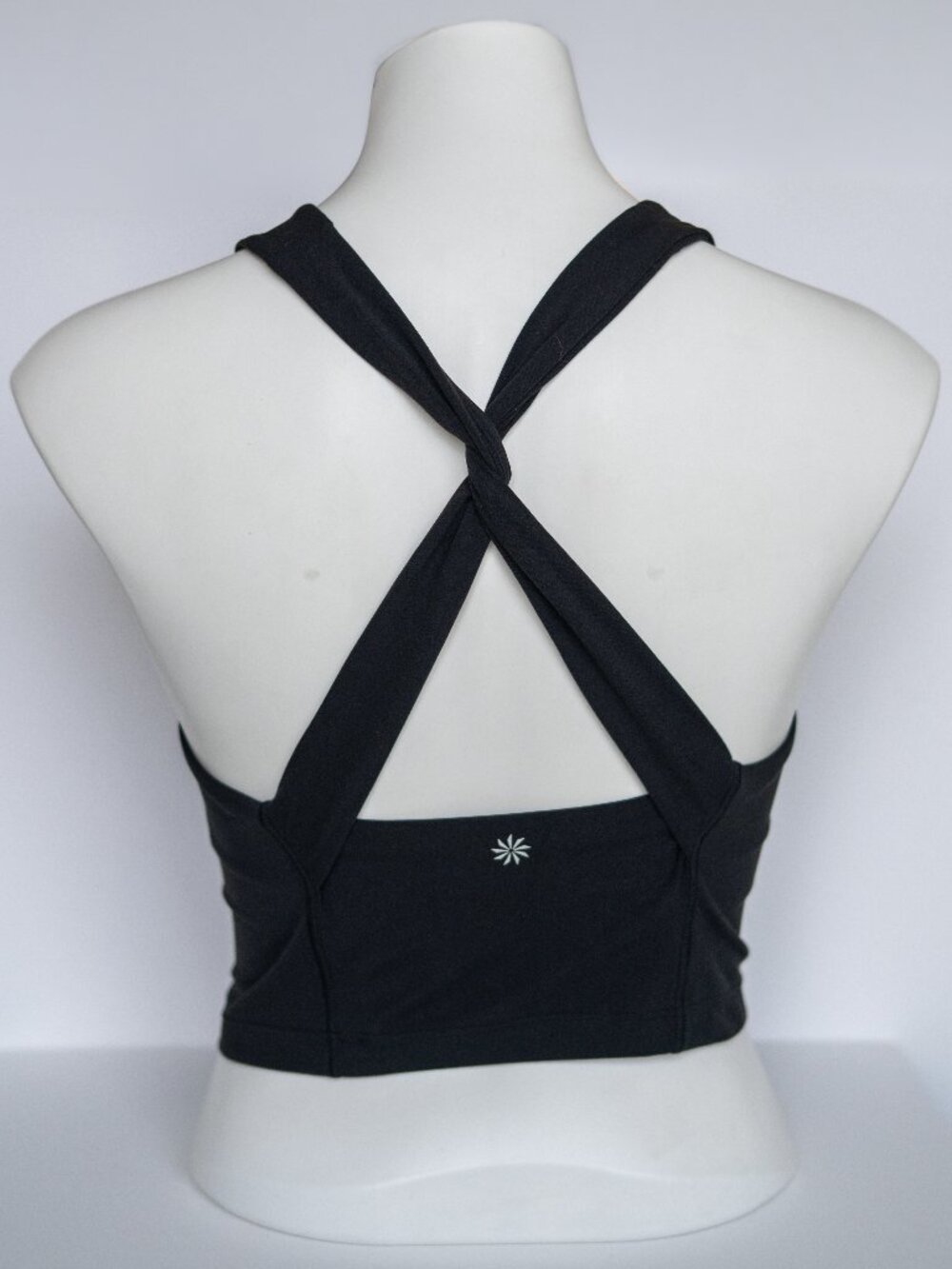 Athleta Limited Edition Conscious Twist Crop Bra in Black